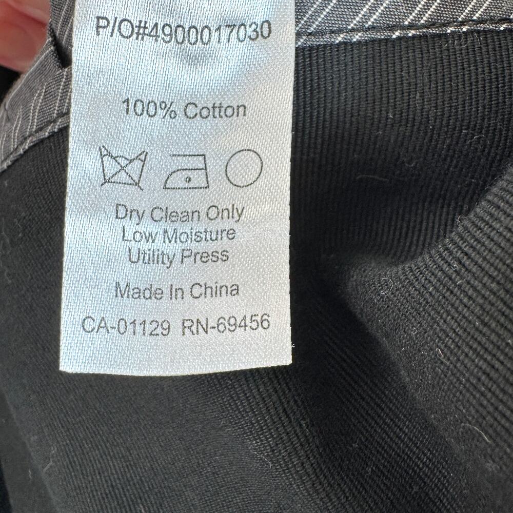 Calvin Klein Mens Suit Jacket Blazer Size 52R 100% Cotton Classic Neutral Black - Picture 6 of 7